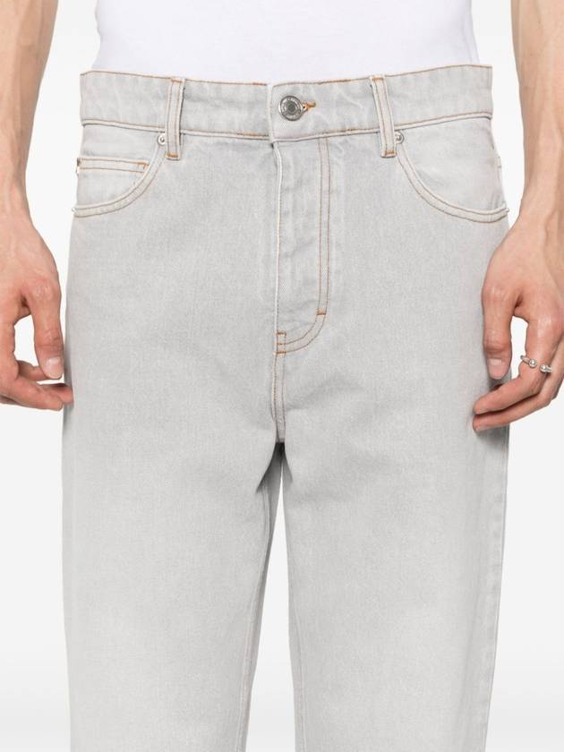 Tapered Fit Denim Jeans Javel Grey - AMI - BALAAN 6