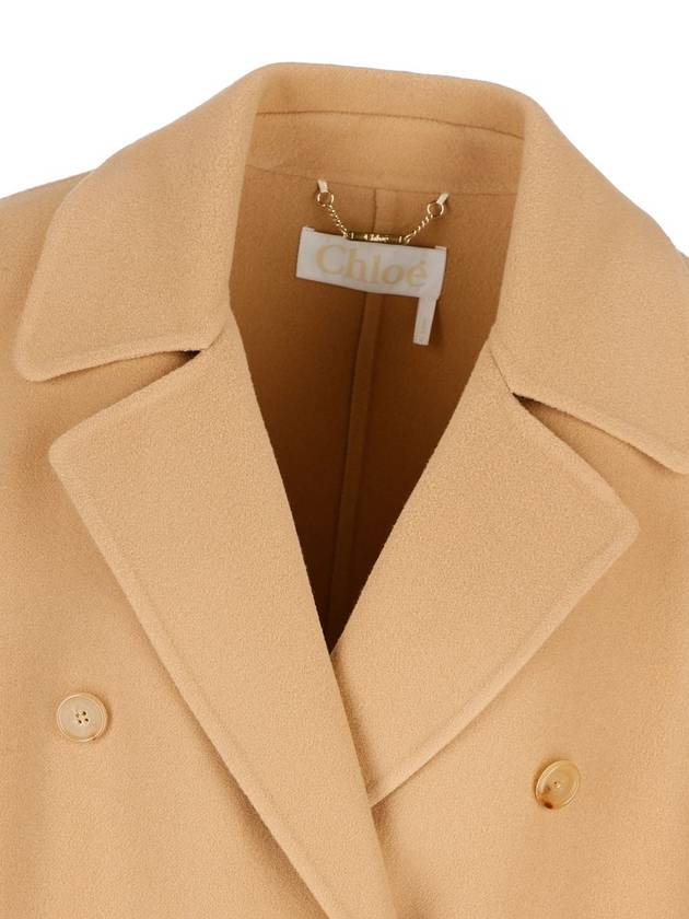 23 fw Wool Cashmere Double-breasted Coat CHC23WMA13071 278 B0230947589 - CHLOE - BALAAN 4