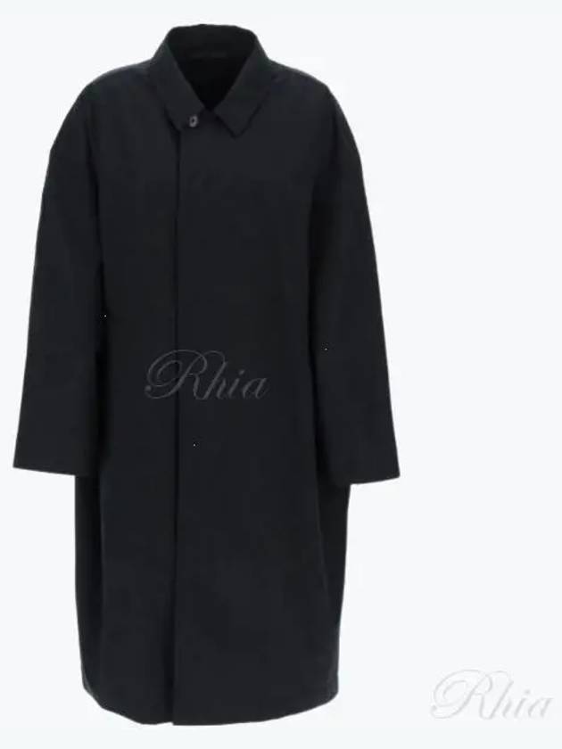 WR Cotton Twill Oversized Coat Jet Black - LEMAIRE - BALAAN 2