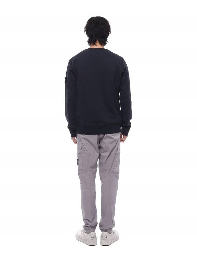 Wappen Patch Garment Dyed Sweatshirt Navy - STONE ISLAND - BALAAN 6