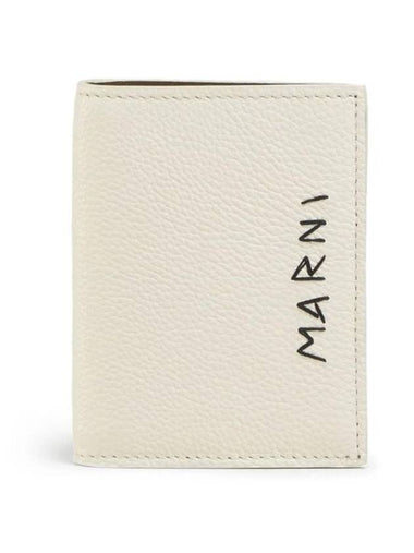 Leather Half Wallet Ivory - MARNI - BALAAN 1