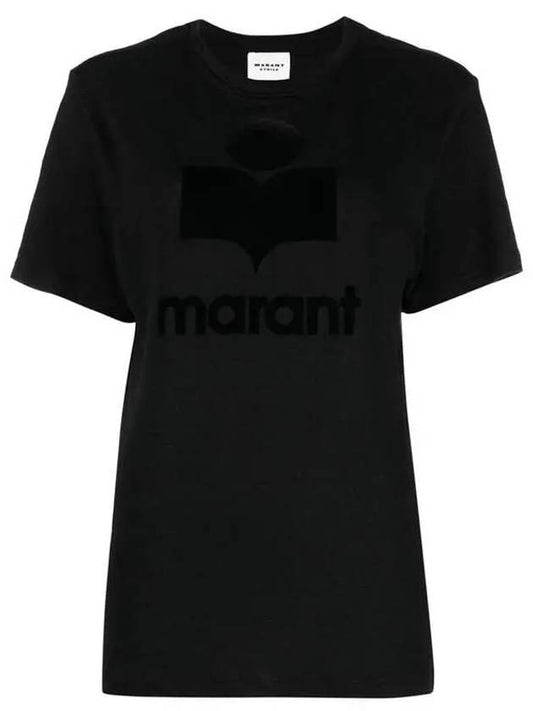 Jewel Logo Linen T-shirt TS0001FA A1N09E 01BK Other 1013048 - ISABEL MARANT - BALAAN 1