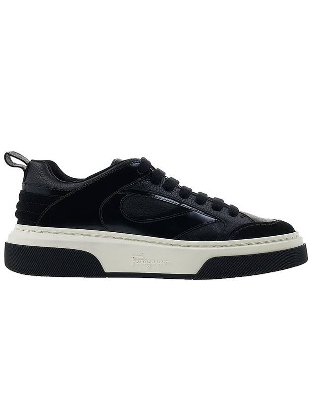 Casina Mix Low Top Sneakers Black - SALVATORE FERRAGAMO - BALAAN 3