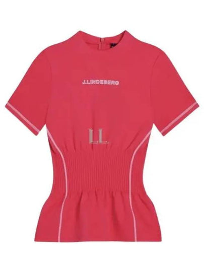 Kim short sleeve t-shirt pink - J.LINDEBERG - BALAAN 2