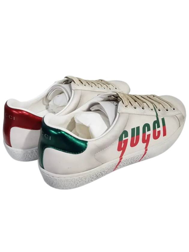 Ace Blade Low-Top Sneakers White - GUCCI - BALAAN 4