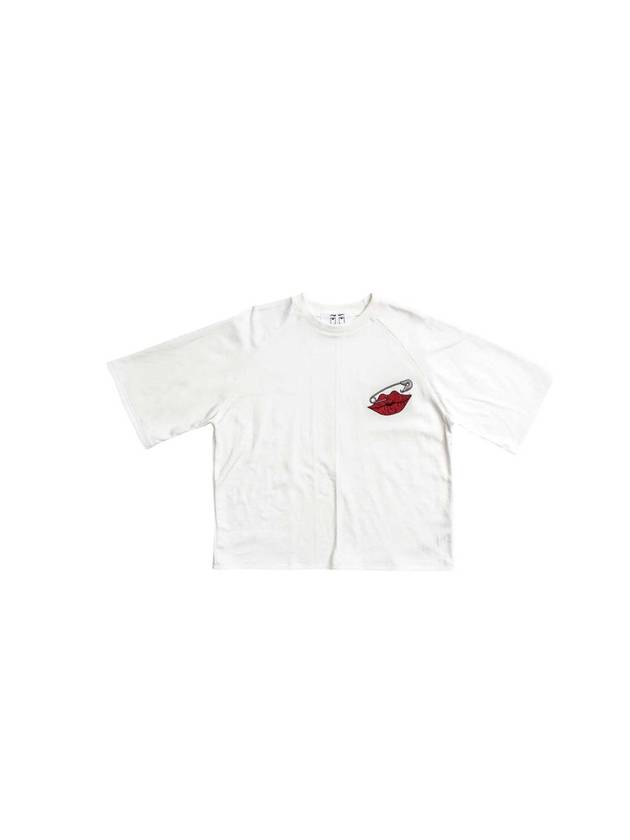 Pin Lips Short Sleeve T-Shirt White - PLA.Y_P - BALAAN 2