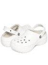 Classic Platform Lined Clog Women White 207938 100 - CROCS - BALAAN 5