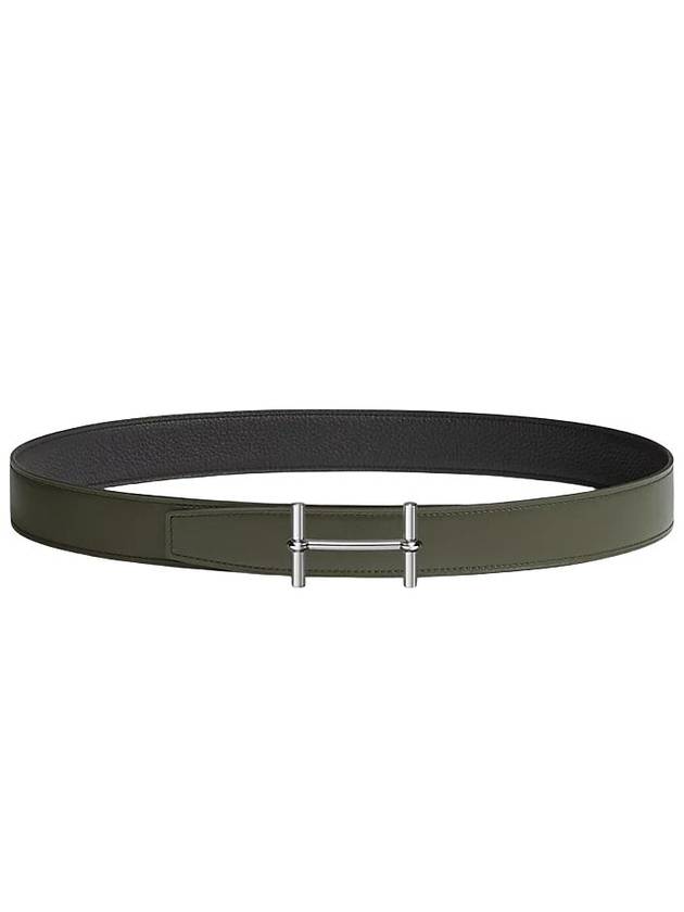 H D'Ancre Buckle Reversible Leather Strap 32mm Belt Black - HERMES - BALAAN 1