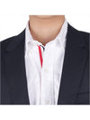 Super 120S Wool Twill Single Breasted Classic Jacket Navy - THOM BROWNE - BALAAN 7