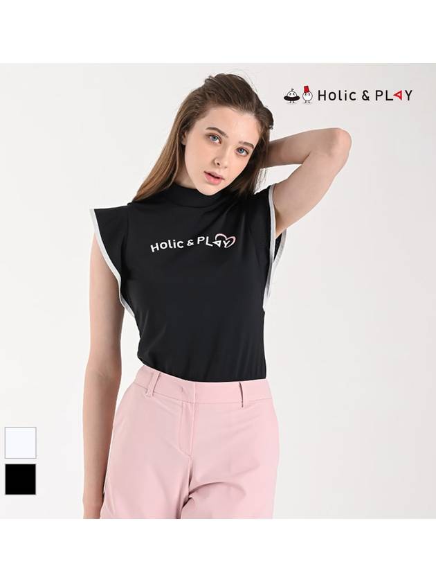 color combination ruffle short sleeve high neck t-shirtHC2WTS017 - HOLIC&PLAY - BALAAN 1