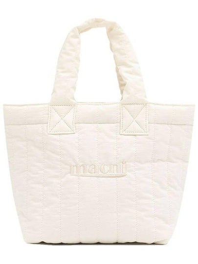 Quilted Mini Tote Bag Ivory - MACNI - BALAAN 2