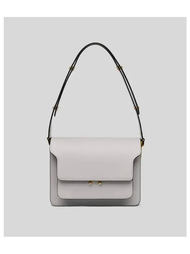 Refurbished Medium Saffiano Trunk Shoulder Bag Pelican SBMPN09NO1LV520ZN09N - MARNI - BALAAN 1