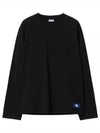 Cotton Long Sleeve T-Shirt Black - BURBERRY - BALAAN 2