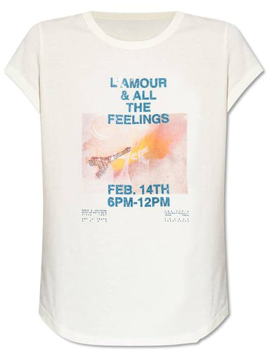 Zadig & Voltaire Printed T-shirt, Women's, Cream - ZADIG & VOLTAIRE - BALAAN 1