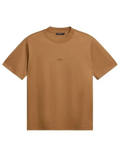 Adan Logo Mock Neck Short Sleeve T-Shirt Chipmunk - J.LINDEBERG - BALAAN 2