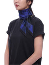 Check Silk Scarf Black Navy - BURBERRY - BALAAN 4