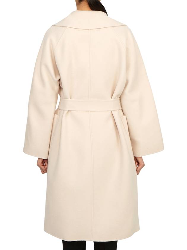 Rovo Wrap Wool Singe Coat Sand - MAX MARA - BALAAN 6