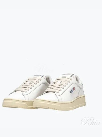 Dallas White Tab Leather Low Top Sneakers White - AUTRY - BALAAN 2