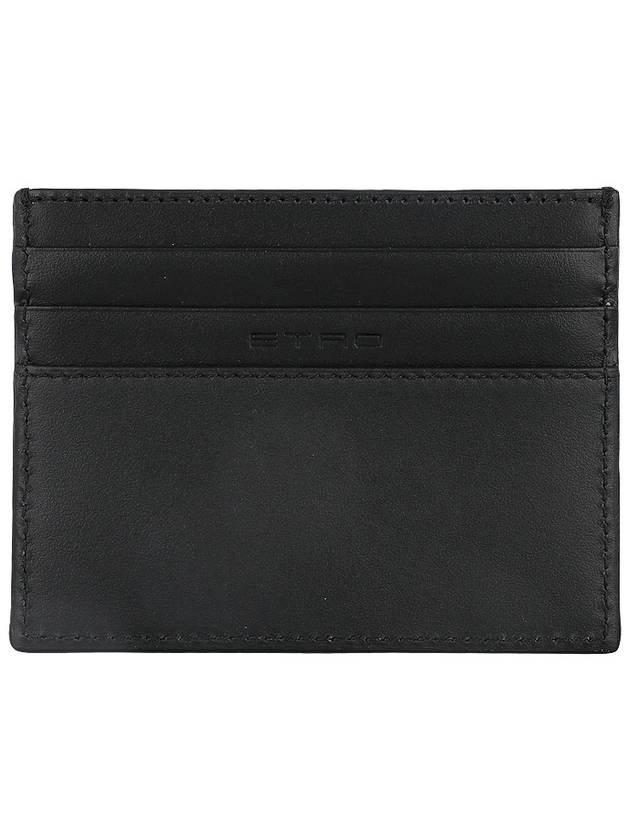 Pegasus Motif Embossed Leather Card Holder Black - ETRO - BALAAN 4