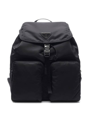 Pocono Drawstring Backpack Black - PRADA - BALAAN 1