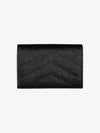 Monogram Quilted Mini Half Wallet Black - SAINT LAURENT - BALAAN 4