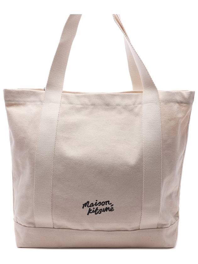 Fox Head Print Tote Bag Ecru - MAISON KITSUNE - BALAAN 5