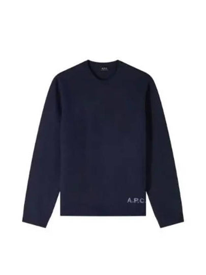 Edward Intarsia Knit Top Dark Navy - A.P.C. - BALAAN 2