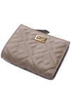 Slim Baguette FF Motif Nappa Leather Half Wallet Dove Grey - FENDI - BALAAN 6