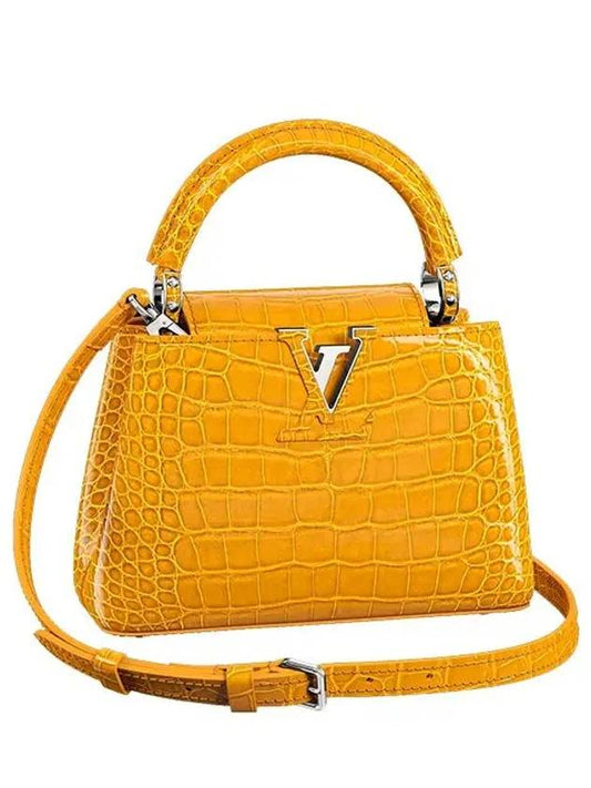 Capucine Mini Tote Bag Exotic Crocodile Bag Yellow N93372 - LOUIS VUITTON - BALAAN 2