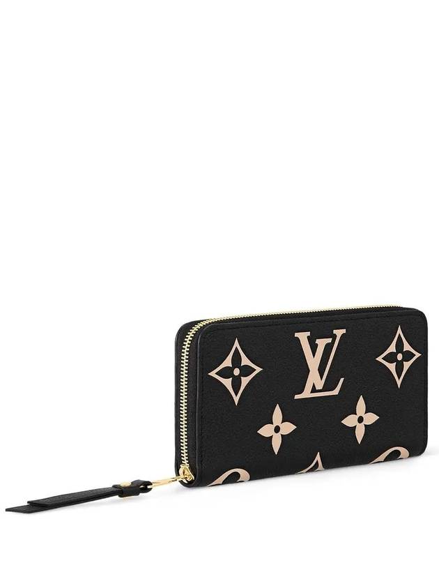 Zippy Monogram Long Wallet Black Beige - LOUIS VUITTON - BALAAN 3