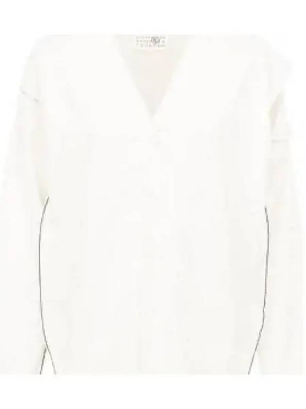 MM6 Margiela cut out cardigan OFFWHITE off white S62HP0017M13012101 - MAISON MARGIELA - BALAAN 1