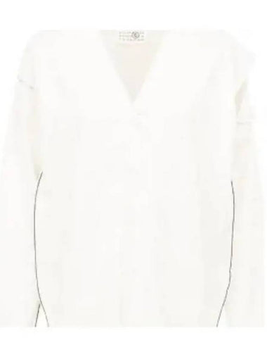 Cut-Out Cardigan Off White - MAISON MARGIELA - BALAAN 1