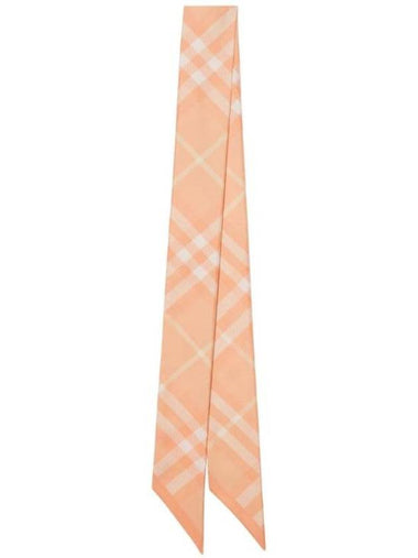 Check Skinny Silk Scarf Pink - BURBERRY - BALAAN 1