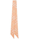 Check Skinny Silk Scarf Pink - BURBERRY - BALAAN 1