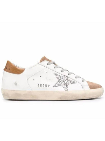 Women's Superstar Brown Tab Low Top Sneakers White - GOLDEN GOOSE - BALAAN 1