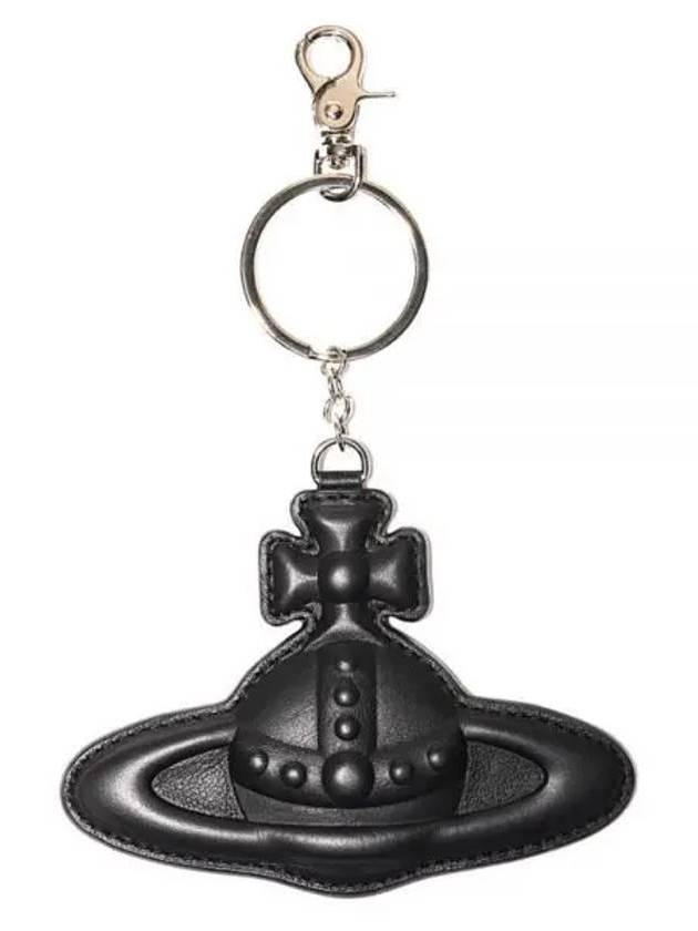 ORB logo mirror leather key holder black - VIVIENNE WESTWOOD - BALAAN.