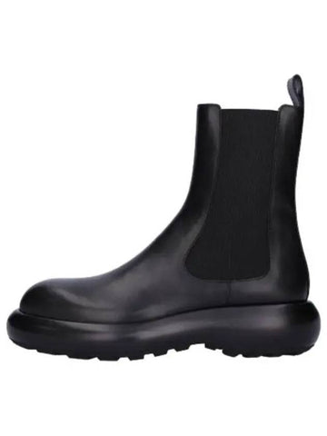 Chunky Leather Chelsea Boots Black - JIL SANDER - BALAAN 1