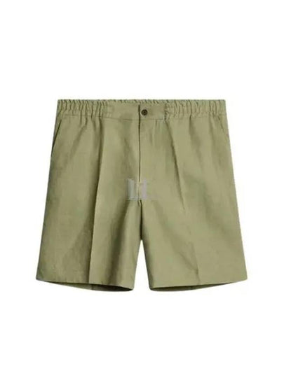 Baron Linen Shorts Oil Green - J.LINDEBERG - BALAAN 2