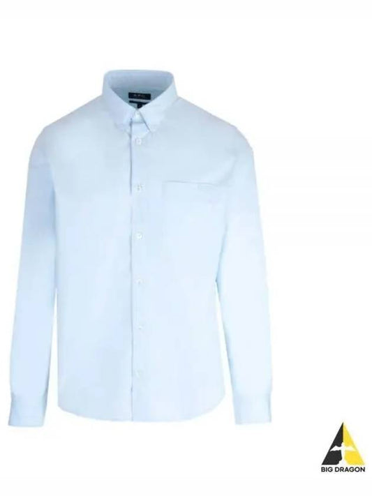 Boyfriend Long Sleeve Shirt Blue - A.P.C. - BALAAN 2