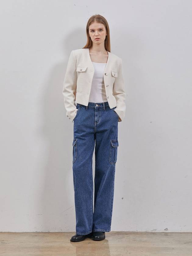 Denim Carpenter Cargo Pants Indigo - RYUL+WAI: - BALAAN 2