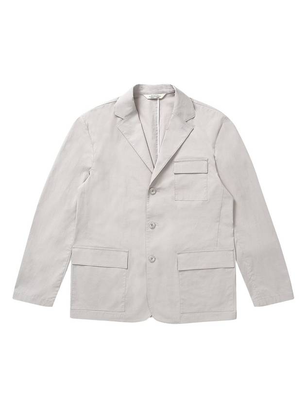 Flap Pocket Jacket Light Grey - SOLEW - BALAAN 1