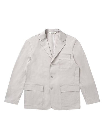 Flap Pocket Jacket Light Grey - SOLEW - BALAAN 1