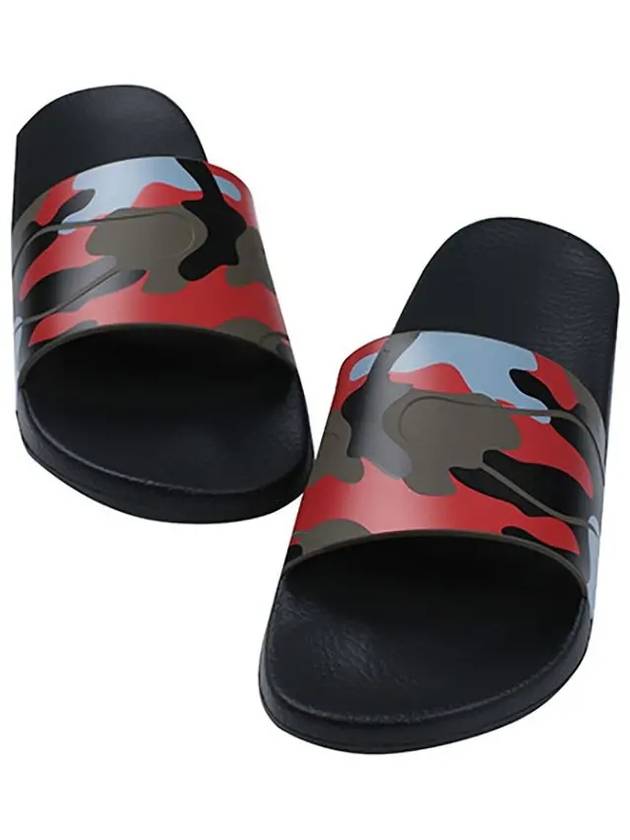 Men's Graphic Print Camo Slippers - VALENTINO - BALAAN 5