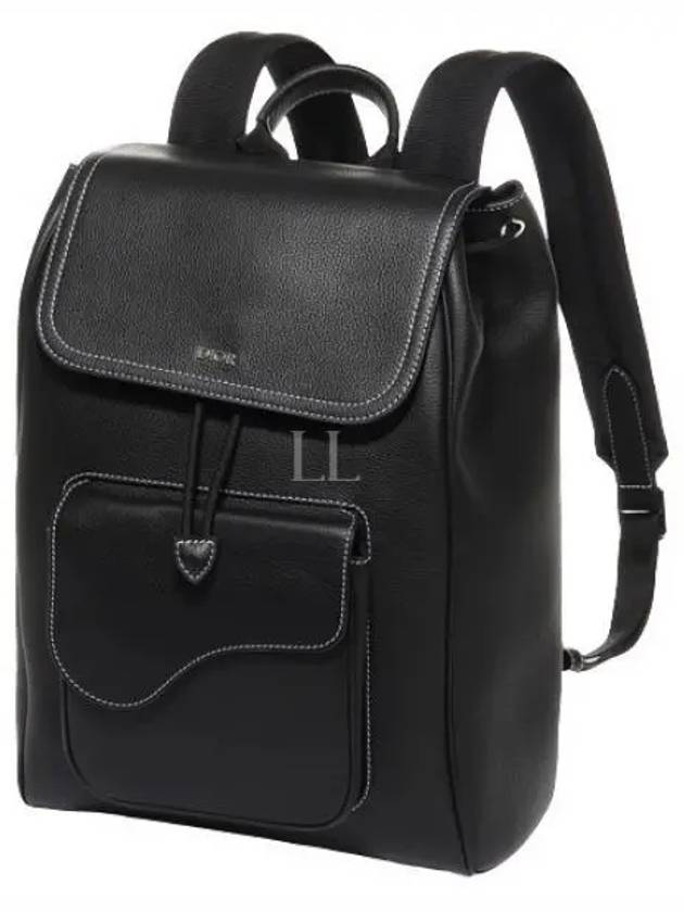 Saddle Grained Calfskin Backpack Black - DIOR - BALAAN 2