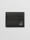 Triangle Logo Saffiano Card Wallet Black - PRADA - BALAAN 2