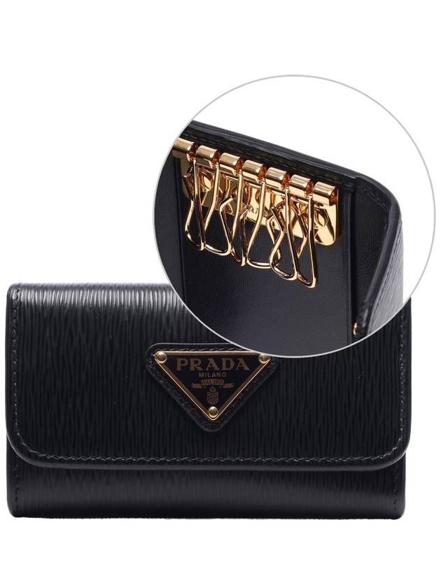 Women's Vitello Triangular Logo Key Wallet - PRADA - BALAAN 2