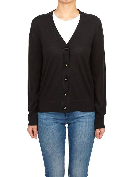 Simone Knit Cardigan Black - TORY BURCH - BALAAN 2