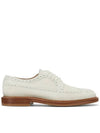 Perforated-Embellished Lace-Up Derby Beige - BRUNELLO CUCINELLI - BALAAN 2