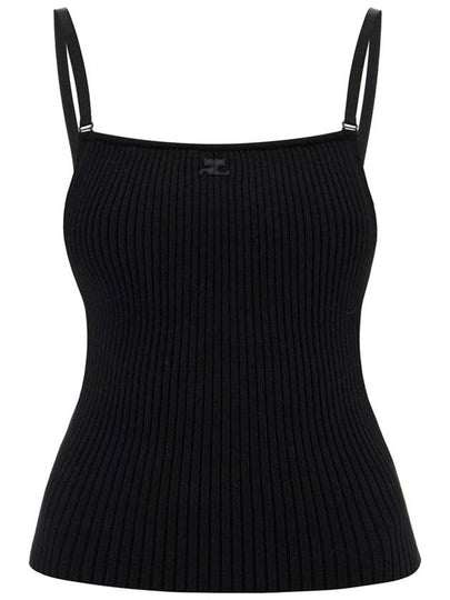 Logo Rib Sleeveless Black - COURREGES - BALAAN 2