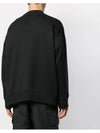 Stack Logo Crew Neck Cotton Sweatshirt Black - Y-3 - BALAAN 5